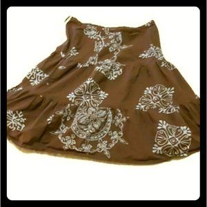 Willi Smith size 4 brown skirt blue